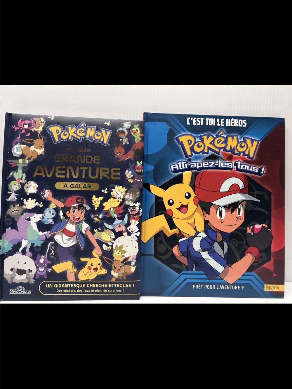Pokemon French Book Lot Galar Adventure Unused Stickers + Attrapez-les Tous